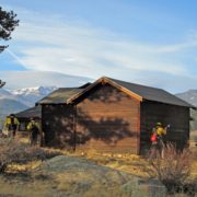 Fuels reduction work around a cabin