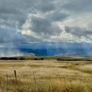 Rain showers over Island Park